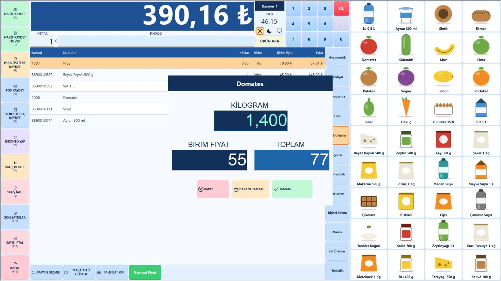 Sahatek Market Waagenanzeige