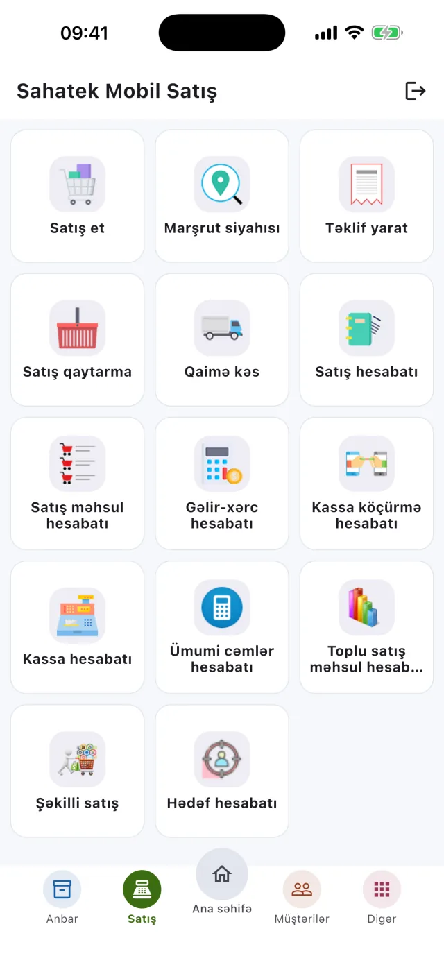 Sahatek Mobil Satış satış menyusu