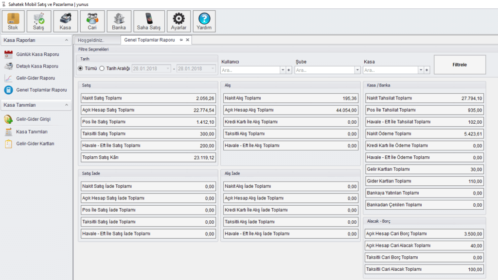 Genel Toplamlar Raporu İle Ticaret Özetinizi Görüntüleyin!